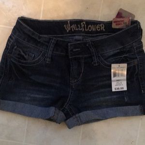 Wallflower denim shorts